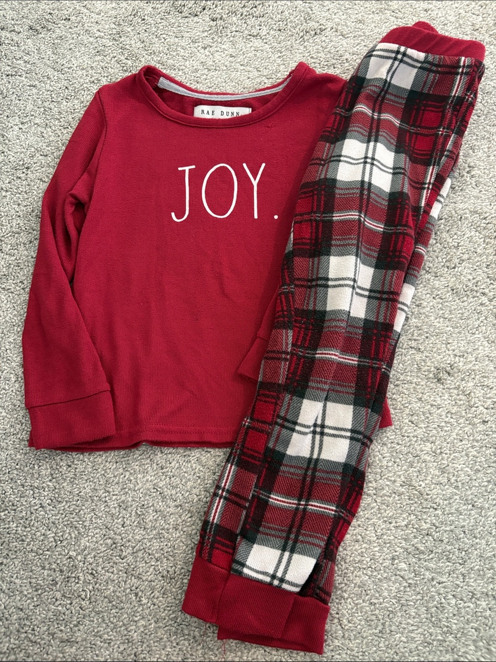 Rae Dunn Kids' Red 'JOY' Holiday Pajama Set 4T
